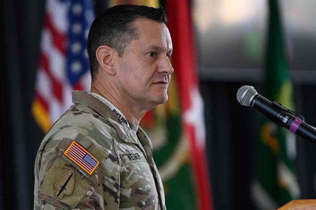 Command Sergeant Major Michael R. Weimer at Fort Bragg.