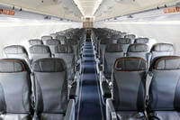 Interior of a commercial airliner